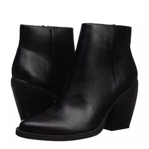 Madden Girl Women's Klicck Synthetic Almond Toe Stacked Heel Ankle Boot